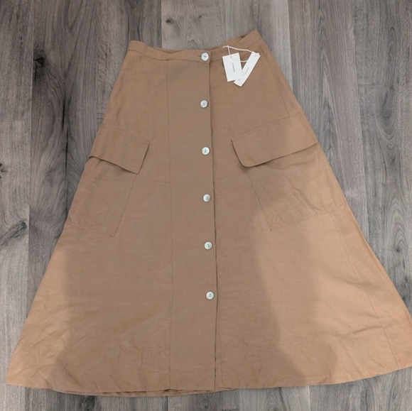 Vince Dresses & Skirts - Vince Utility Button-Front Midi Skirt Size 0 NWT